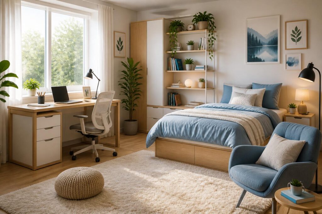 découvrez comment aménager une chambre d'ado qui favorise son autonomie et son bien-être grâce à un espace fonctionnel et personnalisé.