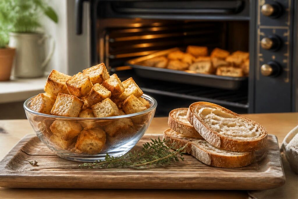 découvrez comment préparer des croûtons maison au four, une recette simple et rapide pour un apéritif croustillant, sain et savoureux à partager en famille ou entre amis.