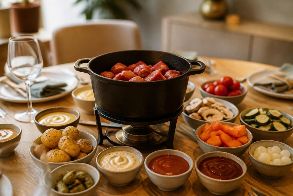 découvrez les meilleurs accompagnements pour votre fondue bourguignonne et sublimez votre repas avec des idées savoureuses et originales.