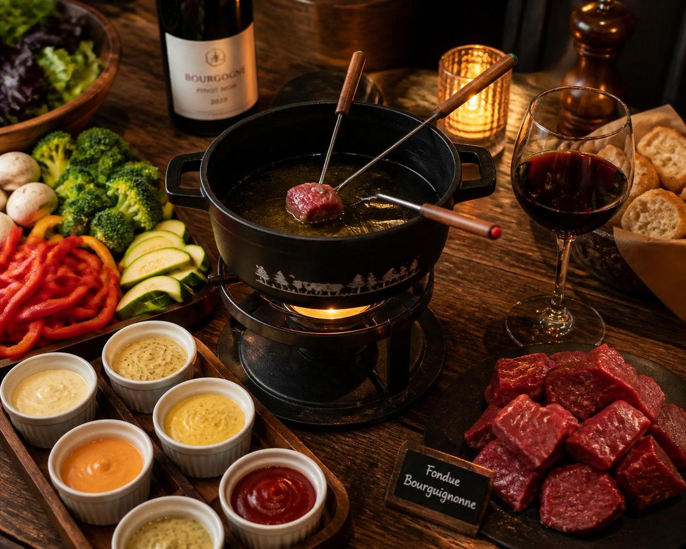 découvrez les meilleurs accompagnements pour sublimer votre fondue bourguignonne et régaler vos convives avec un repas convivial et savoureux.
