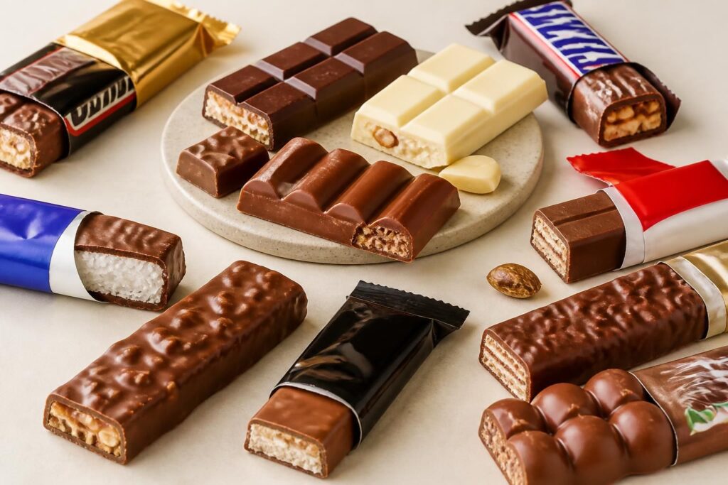découvrez notre sélection de barres chocolatées : différentes variétés et marques pour satisfaire toutes vos envies gourmandes.