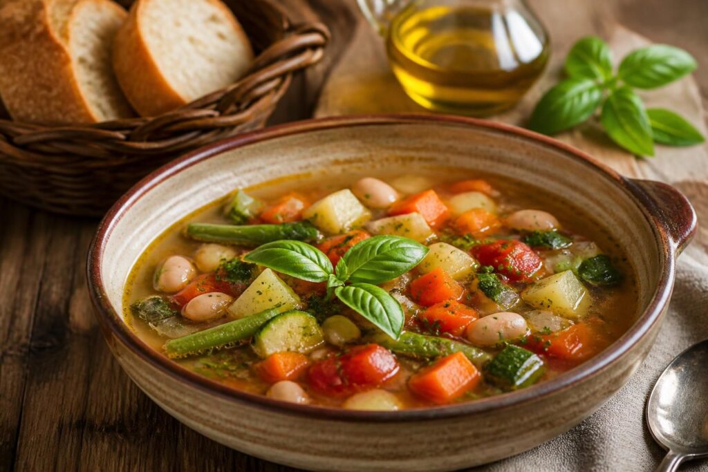 découvrez la recette traditionnelle du minestrone, une soupe italienne aux légumes savoureuse et facile à préparer pour un repas sain et réconfortant.